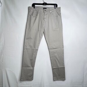 Forever 21 Grey Chino Pants Mens 34x31 Slim Fit Casual Trousers Cotton Stretch